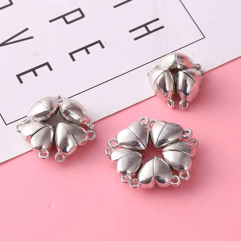 Jewelry Making For Couples - 5Pairs الحب القلب المغناطيسي متصل المشابك