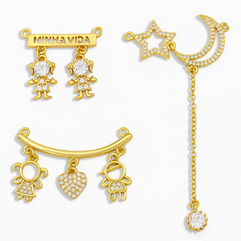Jewelry Making For Couples - OCESRIO تشيكوسلوفاكيا مطلية بالذهب صبي وفتاة