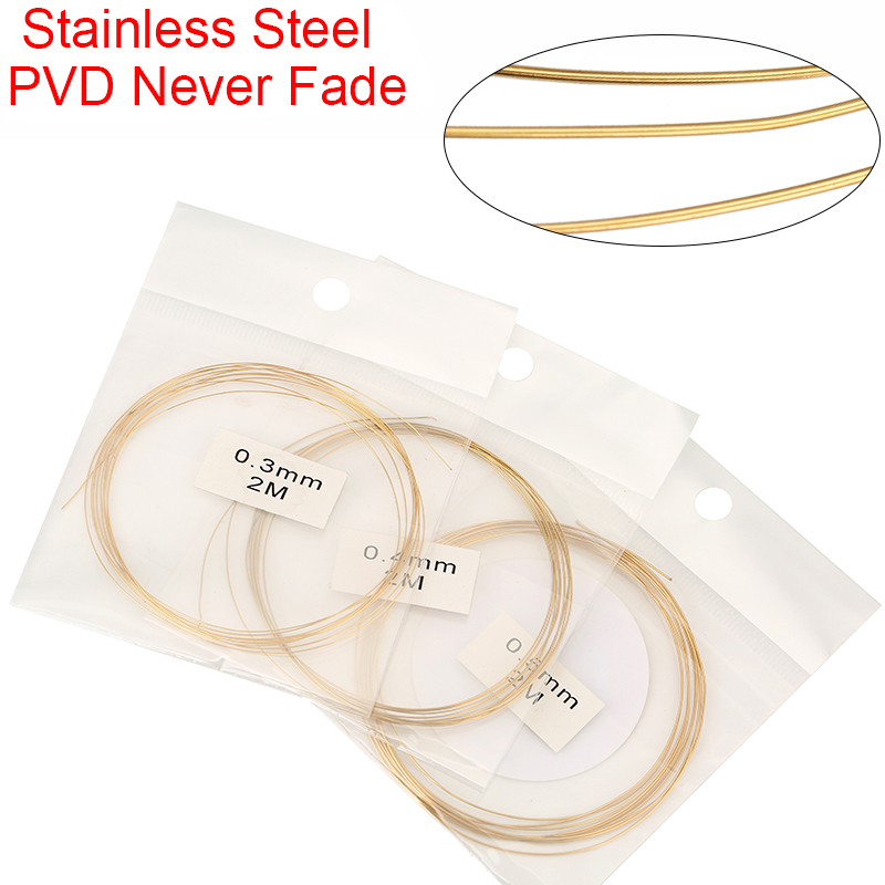 Jewelry Making Thread - 2 متر الفولاذ المقاوم للصدأ 0.3