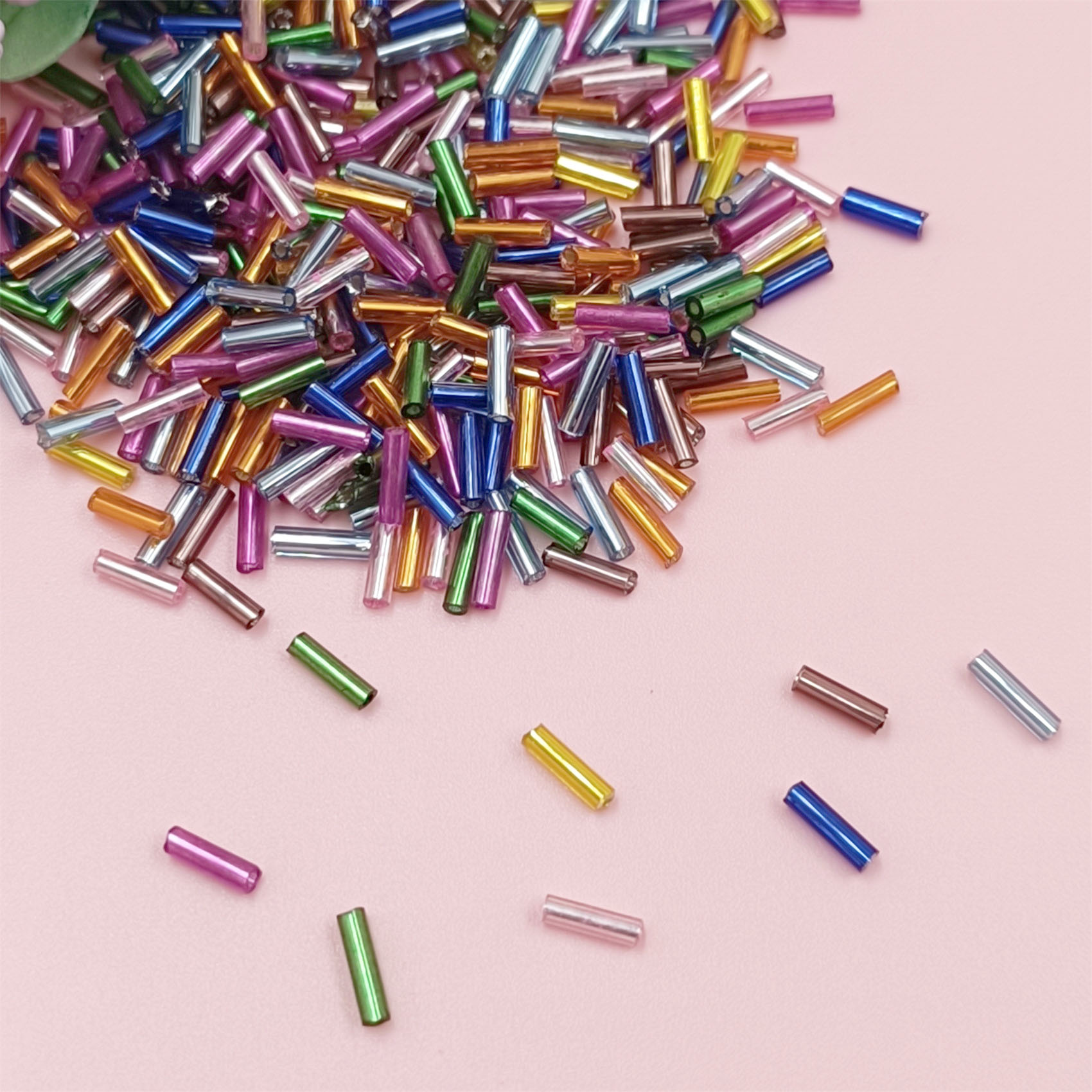 Crimp Bead Tube - أنبوب زجاجي فضفاض لصنع الحلي ،