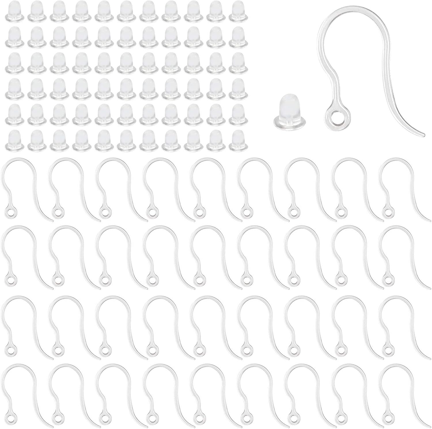 Jewelry Making Thread - 40 قطعة من خطافات القرط البلاستيكية