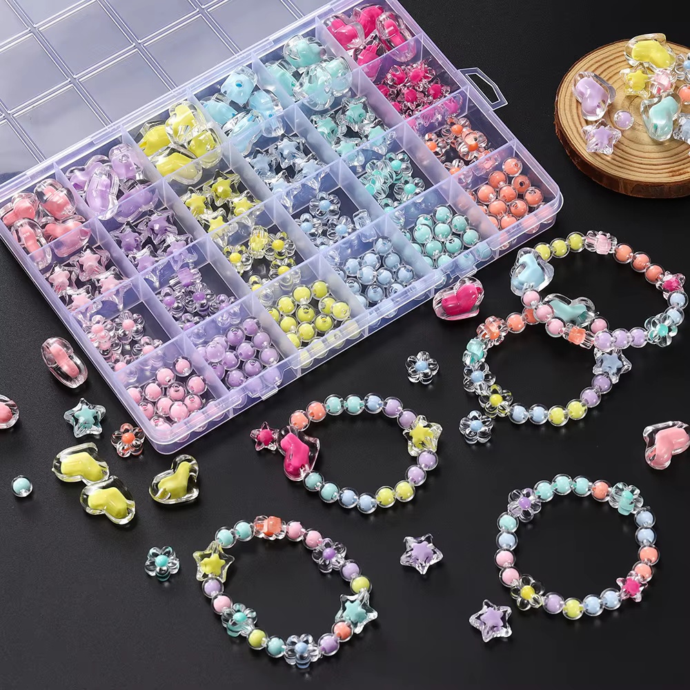 174 قطعة/صندوق خرز أكريليك على - مراجعة Jewelry Making Kit For Kids وسعره