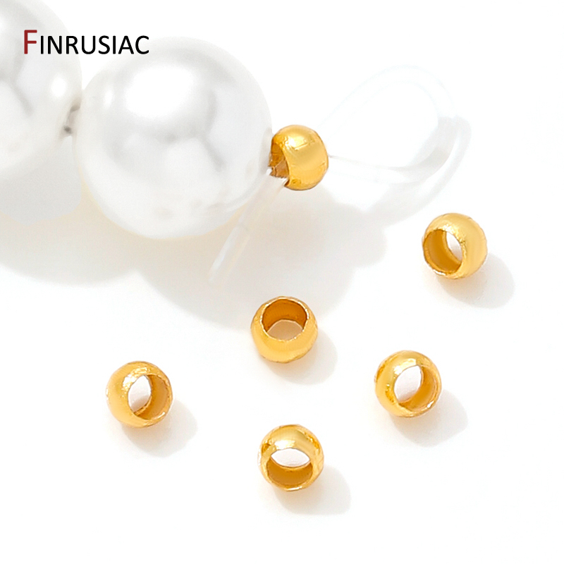 18K مطلية بالذهب النحاس الجولة - مراجعة Crimp Bead Tube وسعره