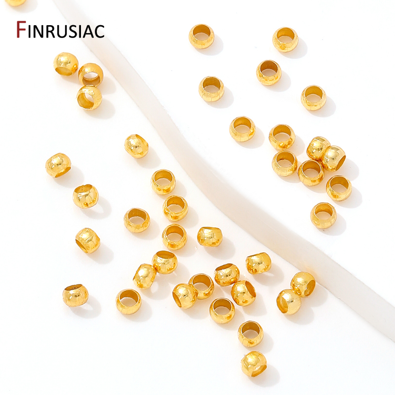 18K مطلية بالذهب النحاس الجولة - مراجعة Crimp Bead Tube وسعره